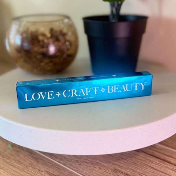 Love Craft Beauty Retractable Lipliner Brush Duo Maroon Plum Color NEW - Picture 2 of 8